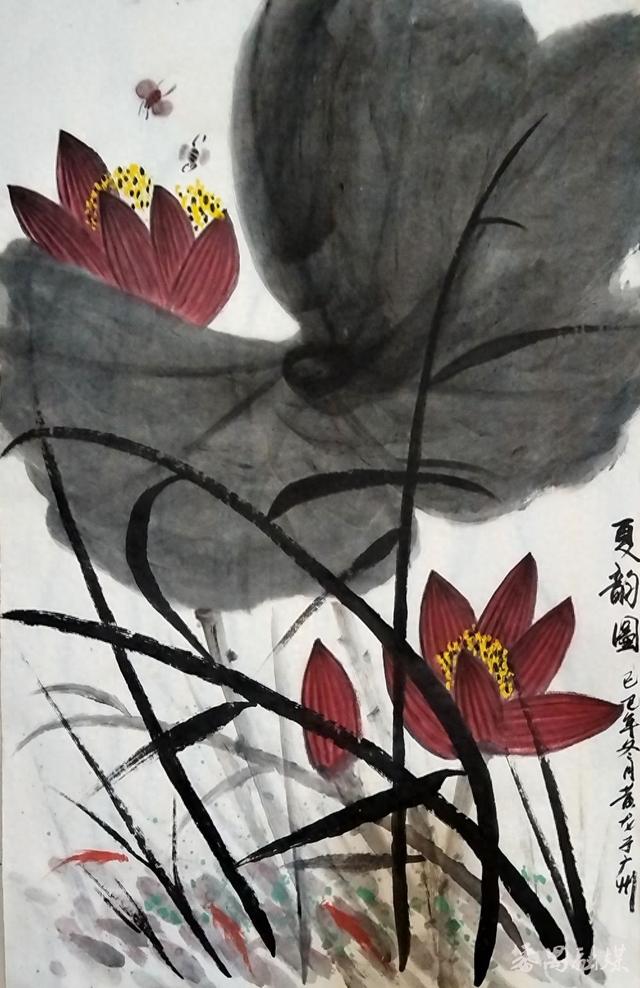 《夏韵图》“出圈” 揭秘广州国礼书画家黄龙秉持的艺术内涵与文化担当|国画|广州市|书画家