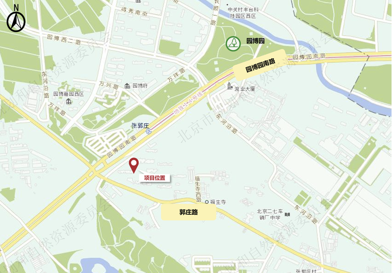 中建方程所拿张郭庄地块位置图。图/北京市规划和自然资源委员会网站