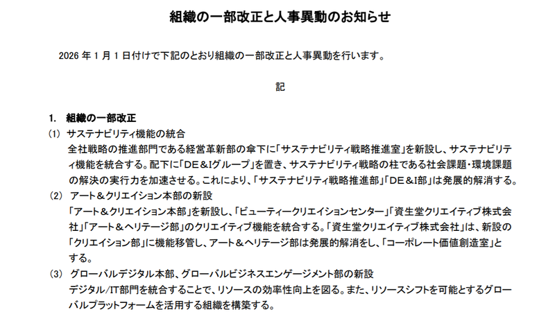 图/资生堂集团官网截图