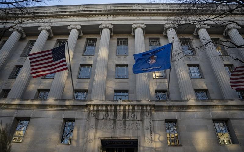 ▲当地时间2025年12月19日，美国华盛顿特区，美国司法部。图/IC photo