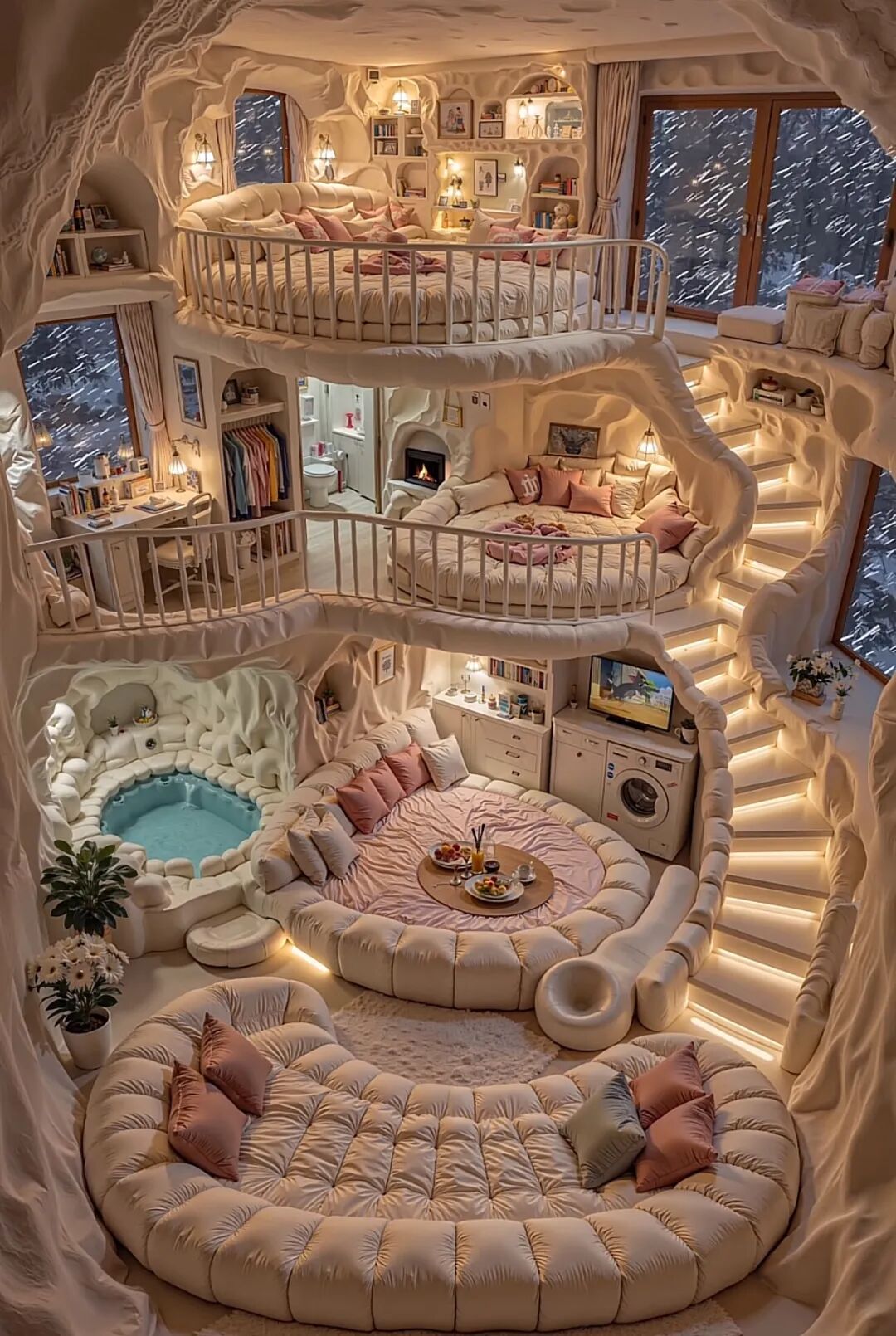 有的屋子注重画风唯美。（图/抖音@媛姐美景）