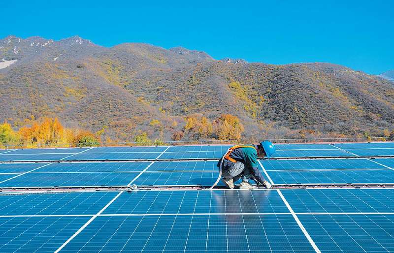 2023年10月24日，国网北京延庆供电公司西大庄科零碳村建设现场。武增宇 摄