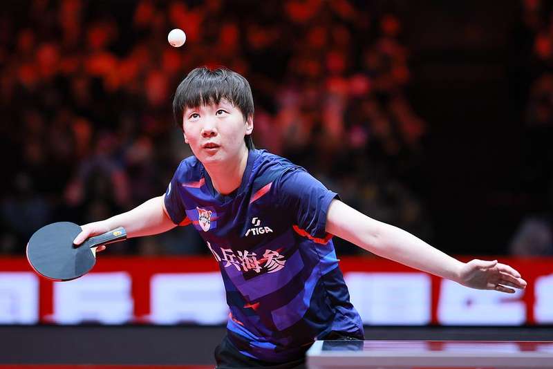 △王曼昱在乒超总决赛女团半决赛