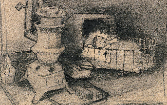 梵高速写摇篮。