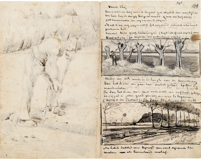 梵高在书信中的习作。