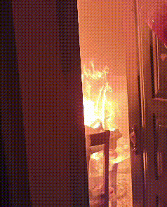 起火现场。图源：金华消防