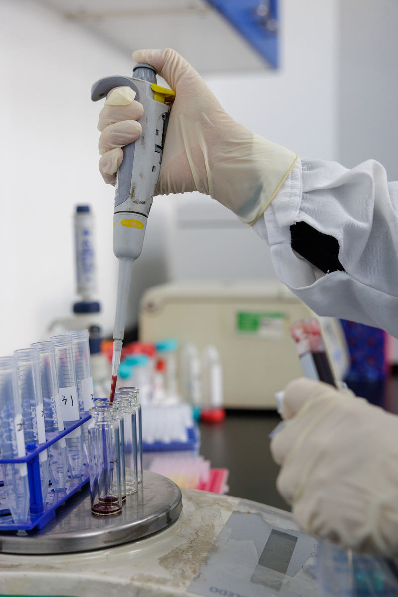 孙婧正在提取样本。新京报记者 王子诚 摄