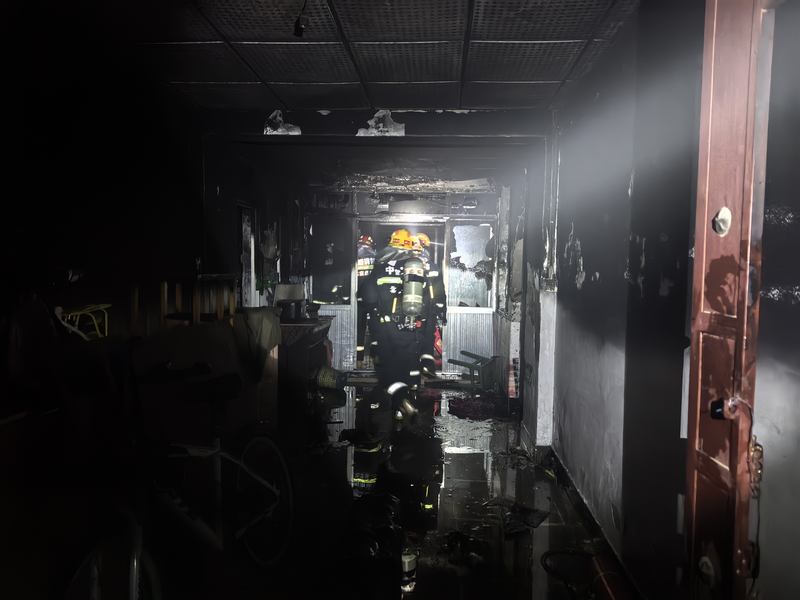 救援现场。朝阳消防供图