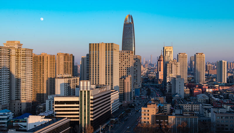 2026年1月，山东济南城市建筑群。图/IC photo