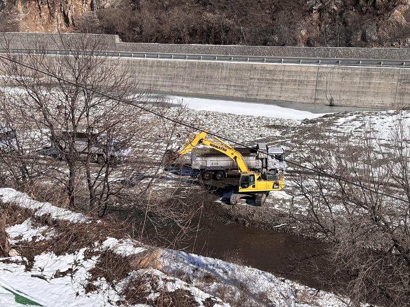 二道河水库工程开工建设。新京报记者 吴婷婷 摄