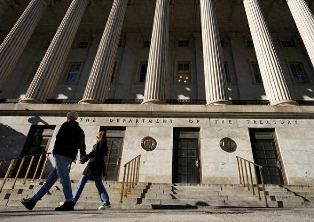 云尔图：好意思国华盛顿，好意思国财政部大楼 IC Photo