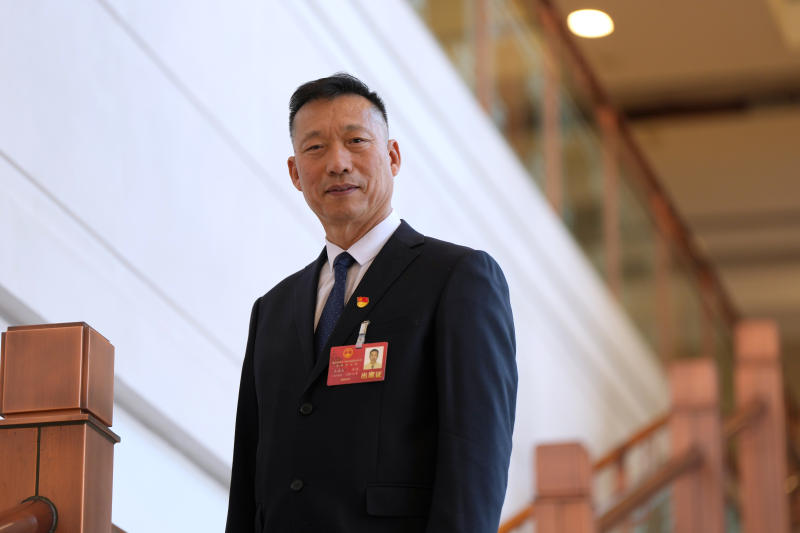 北京市人大代表、北方出租汽车公司共产党员阳光车队队长王建生。 新京报记者 陶冉 摄