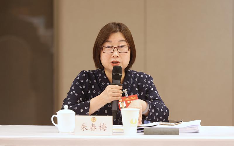 北京市政协委员、首都儿科研究所附属儿童医院呼吸内科主任医师朱春梅。新京报记者 王贵彬 摄