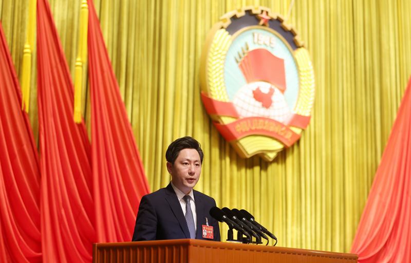 北京市政协委员、中国保利集团有限公司总经理助理王波。新京报记者 王贵彬 摄