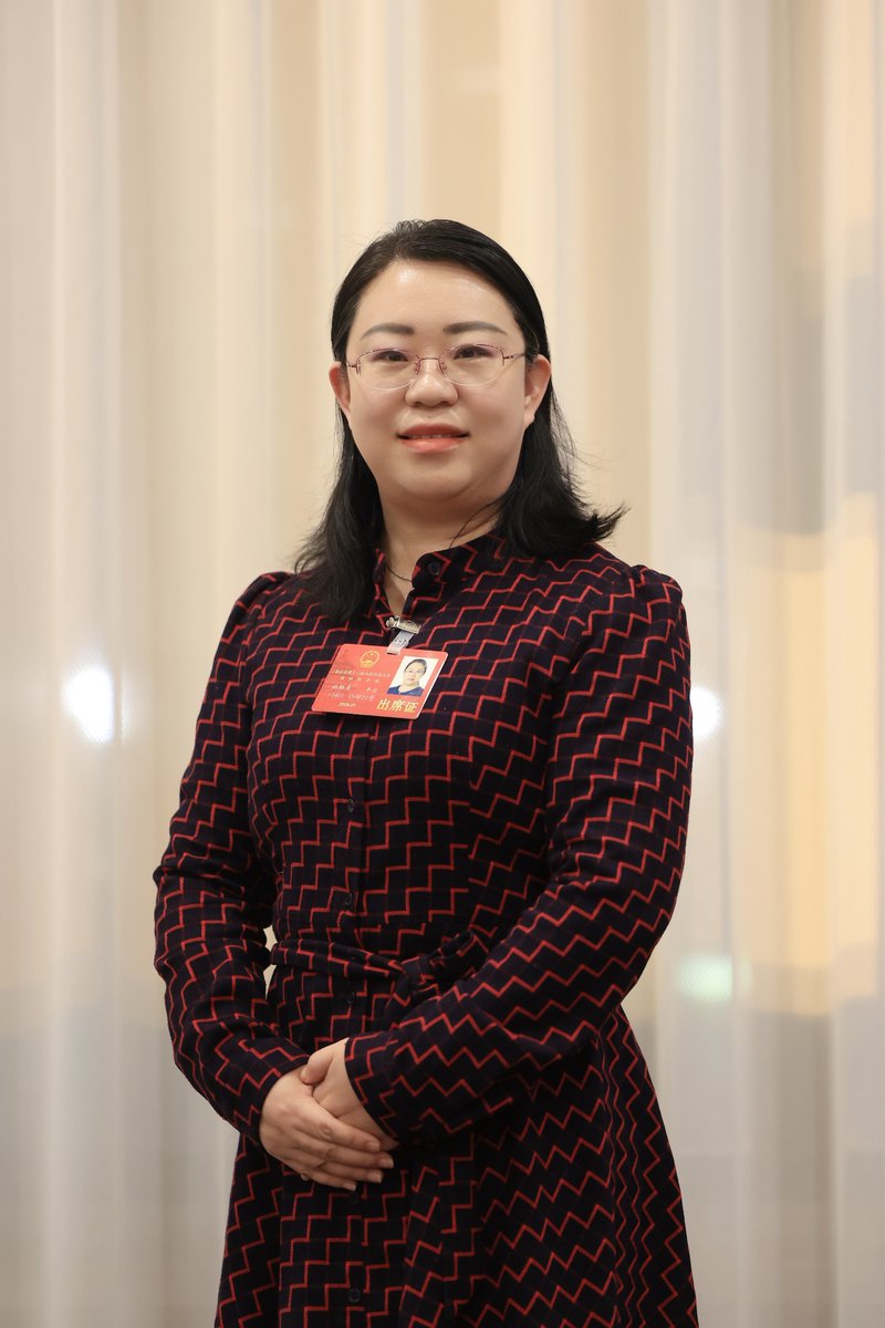 市人大代表、北京赛我家养老服务有限公司董事长施颖秀。新京报记者 王飞 摄