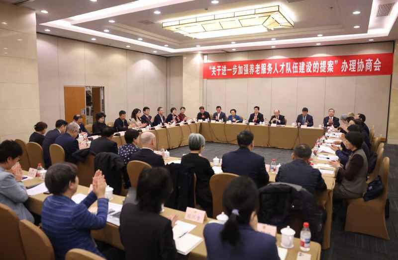 “关于进一步加强养老服务人才队伍建设的提案”办理协商会。新京报记者 李木易 摄