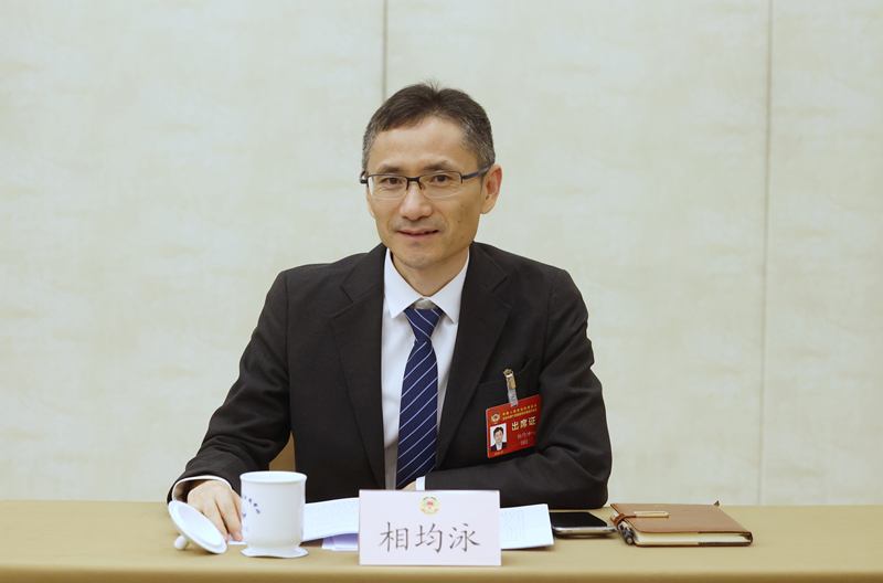 北京市政协委员、全球能源互联网集团有限公司驻北美办公室主任相均泳。新京报记者 王贵彬 摄