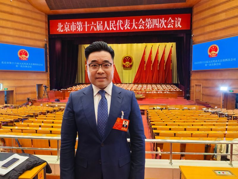 北京市人大代表、惠佳丰健康产业集团有限公司董事长张磊。受访者供图