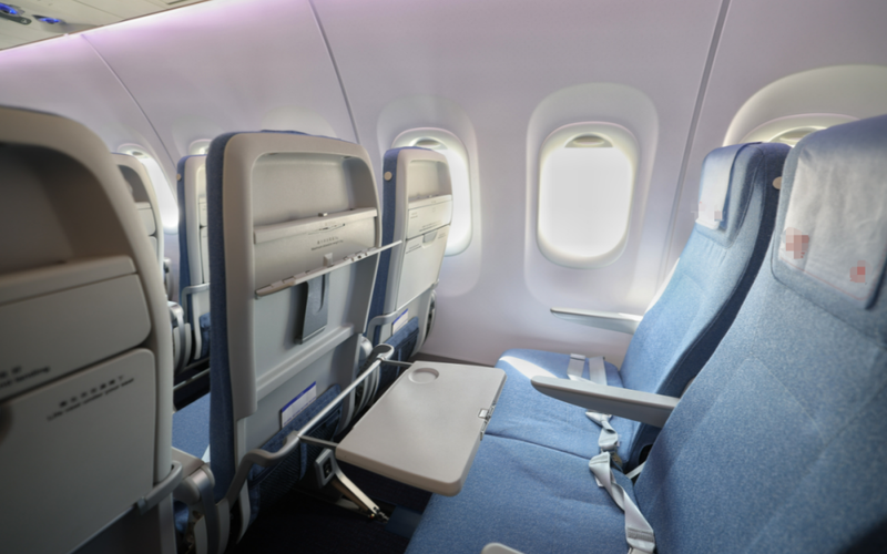 ▲资料图：飞机经济舱座椅。新京报记者 陶冉 摄