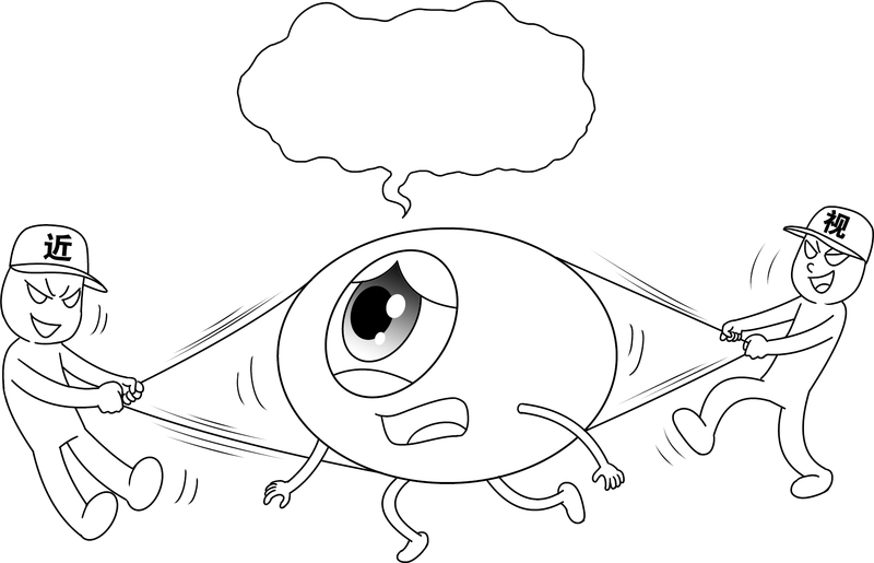 眼球的眼轴被拉长、视网膜变薄，随时有破裂风险。《愿你眼明心亮：全家人都需要的护眼指南》插图