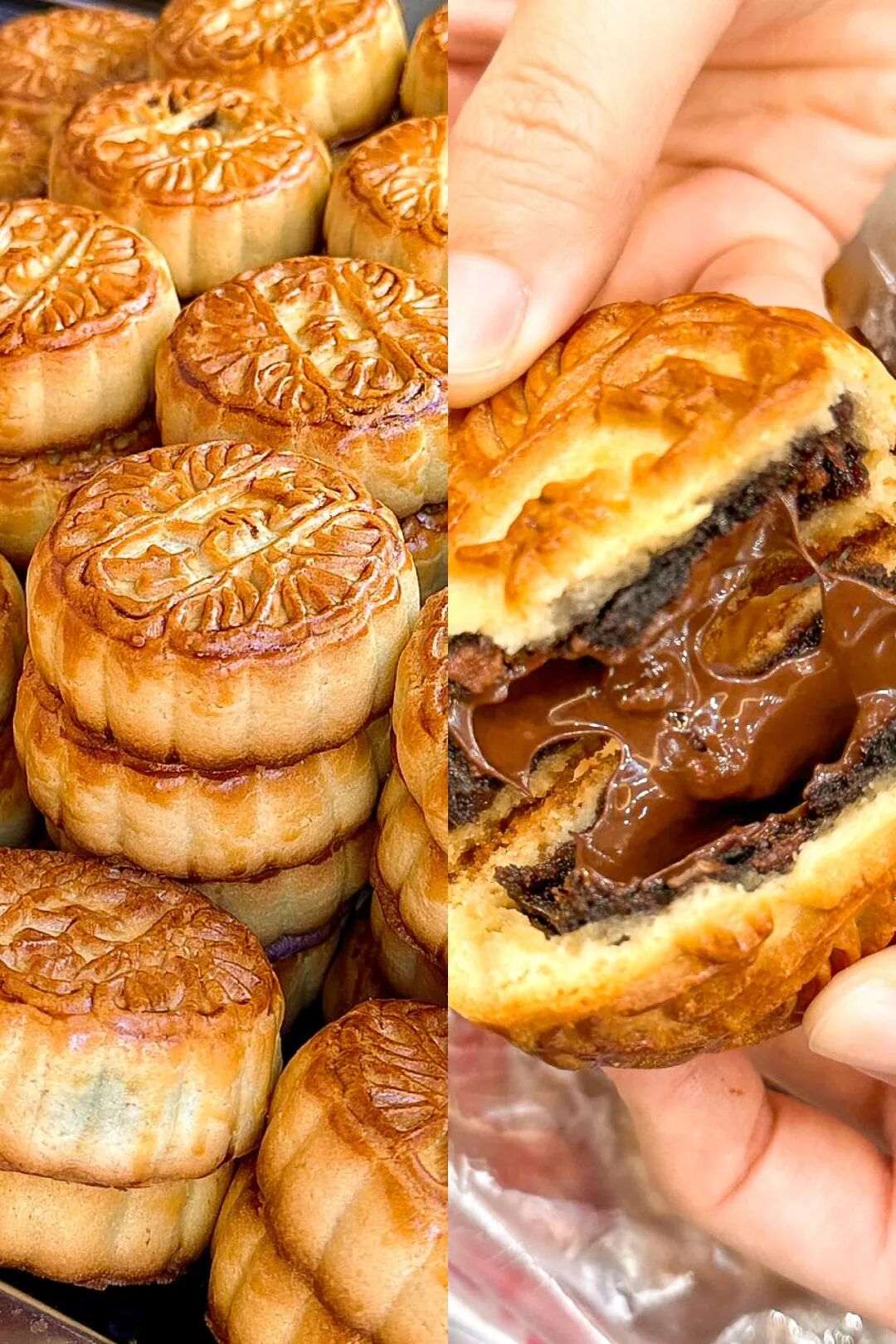 买回家放微波炉加热一下，流心的质感更加丝滑浓郁！摄影/车车今天不减肥