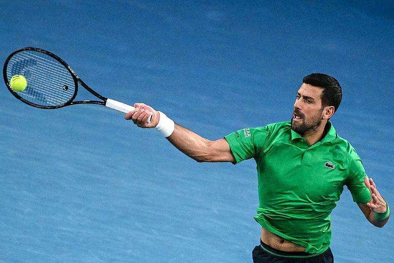 △2月1日，德约科维奇在澳网男单决赛中