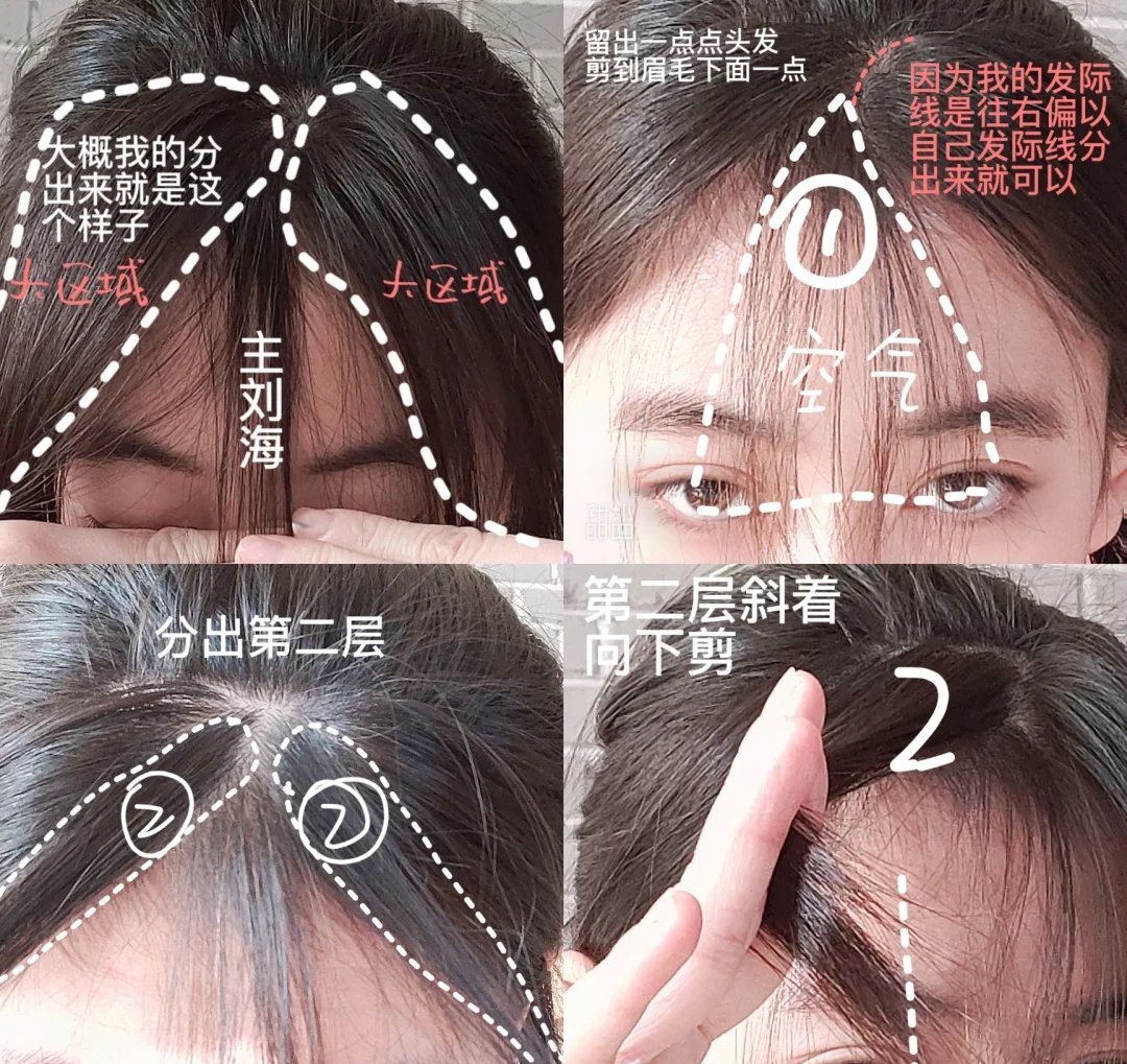 剪刘海教程,巨详细手残也可以|发际线|空气刘海|化妆|发型|睫毛_新浪新闻