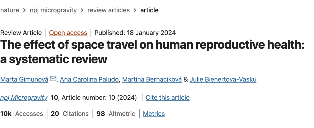 图丨相关研究（来源：npj Microgravity）