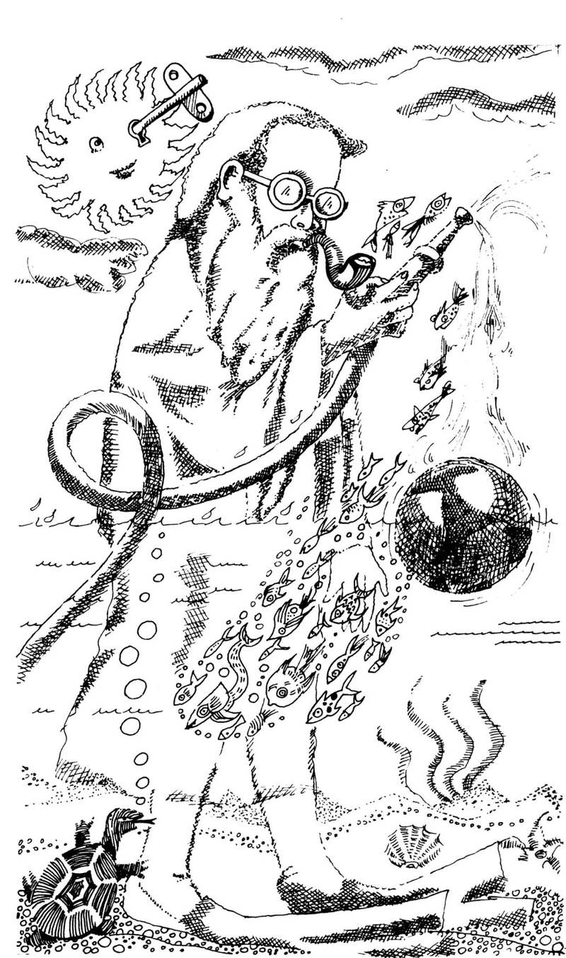 书中《洪灾、世界末日等等》一篇的插图。