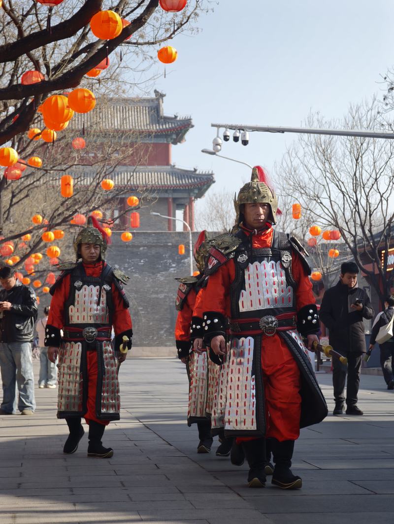 宛平城里的“士兵”。新京报记者 王巍 摄