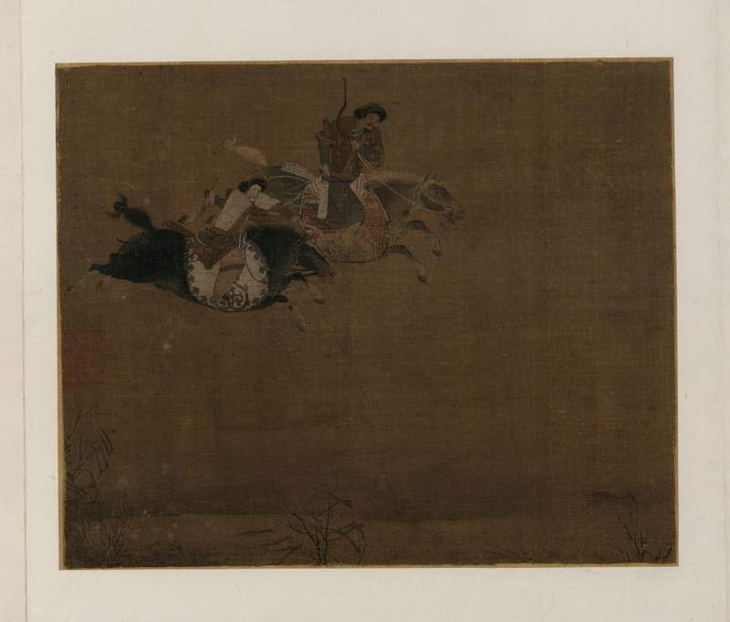 佚名 《狩猎图》（宋），正在国博展出。图源：中国国家博物馆