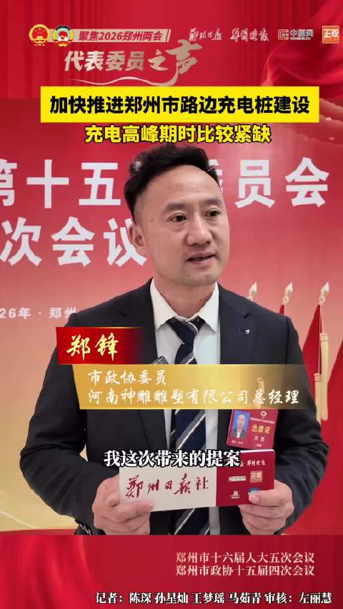 郑锋:加快推进郑州市路边充电桩建设 充电高峰期时比较紧缺|全国两会|河南省|两会|委员|聚焦_新浪新闻