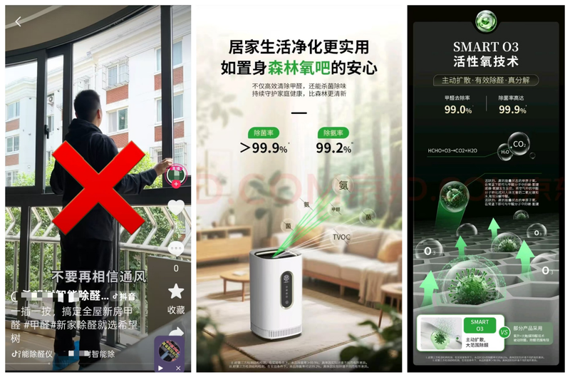 有的除醛仪产品存在虚假夸大宣传的现象。图/北京市市场监管局