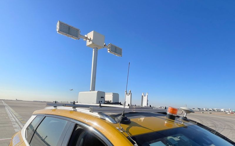 如果在夜晚上道检查，查道车顶上的补光灯将“上岗”。新京报记者 吴婷婷 摄