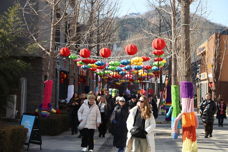 怀柔区慕田峪长城景区新春冰雪嘉年华活动开启。怀柔区委宣传部供图