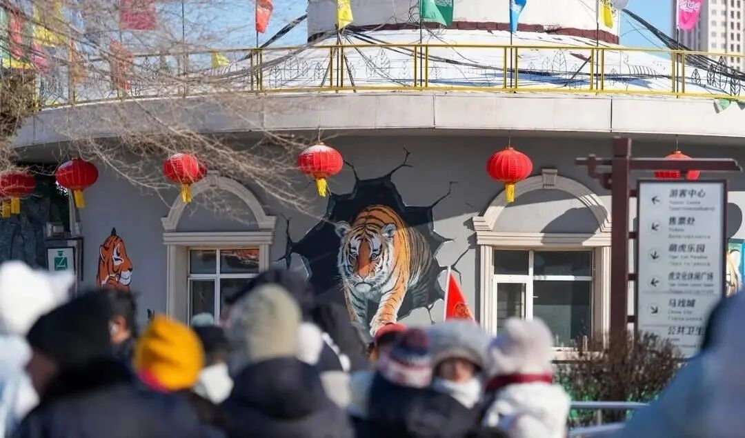 游客在景区里排队。