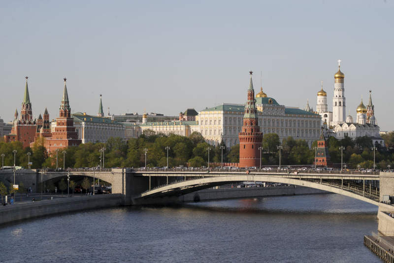 这是2025年4月22日在俄罗斯莫斯科拍摄的克里姆林宫。新华社发（亚历山大摄）