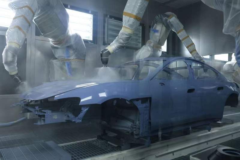 小米汽车干式喷漆工艺。企业供图