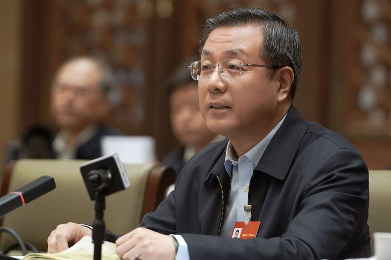 全国人大代表、北京丰台区委书记王少峰。新京报记者 王巍 摄