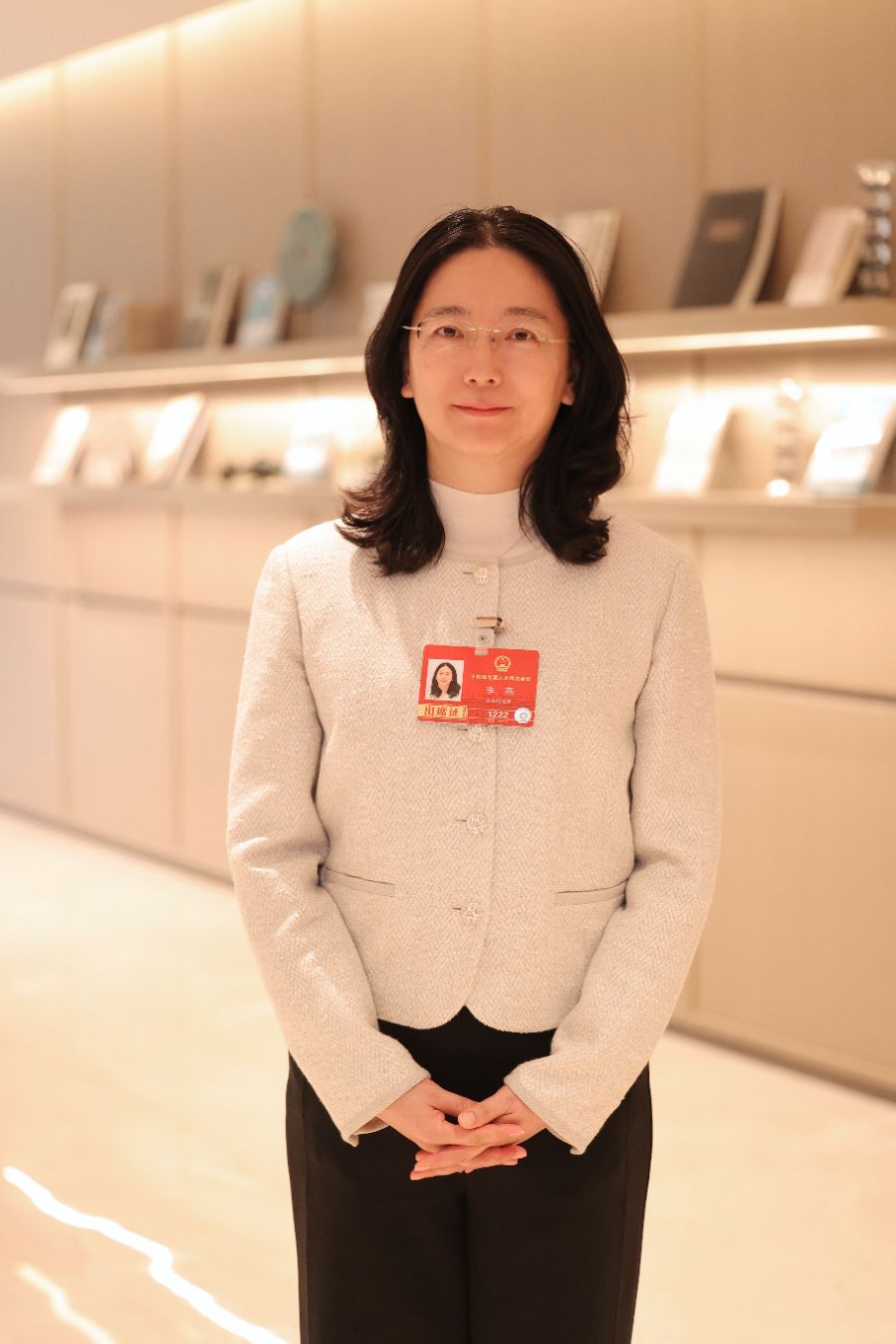 全国人大代表、齐鲁制药集团总裁李燕，受访者供图