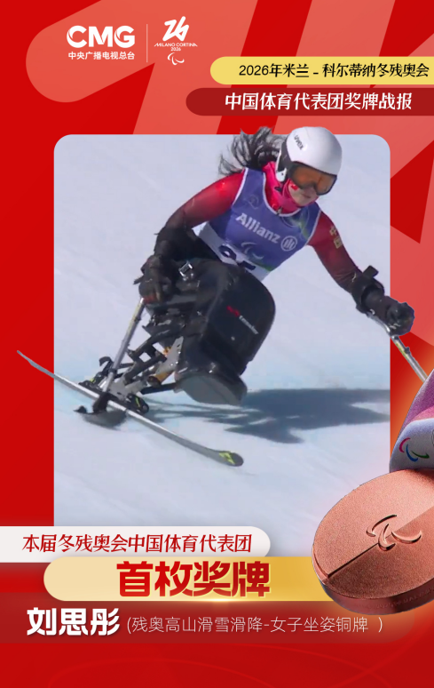 刘思彤摘铜！米兰冬残奥会中国代表团首枚奖牌诞生
