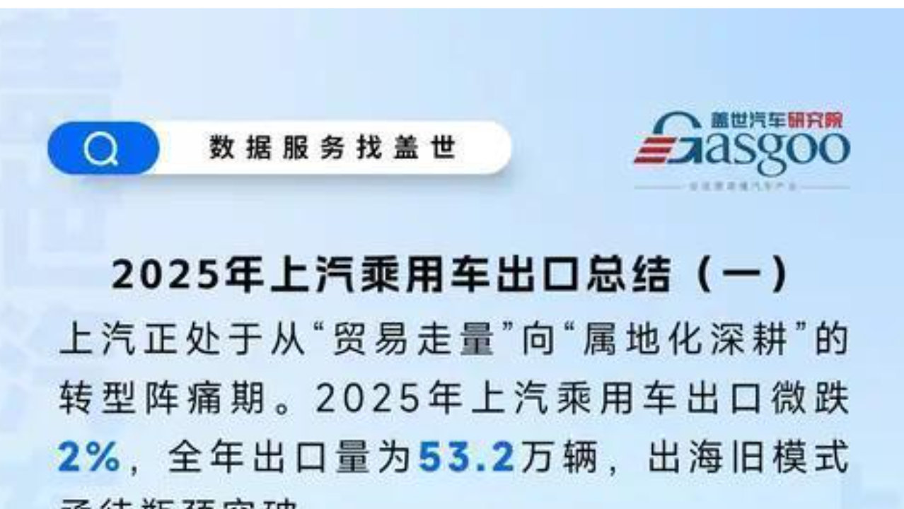 上汽<em>乘用车</em>出口总结：结构重塑下的转型阵痛