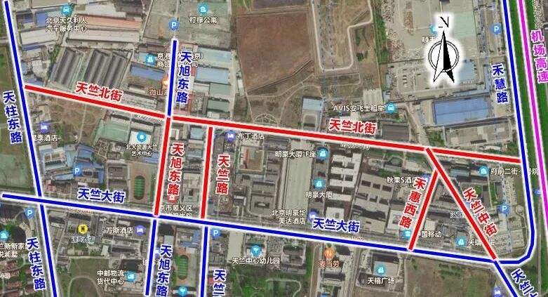 道路示意图。图/北京顺义微信公众号