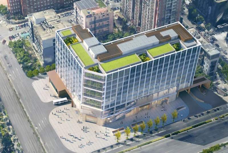 马圈公交地铁一体化工程效果图。中建科工供图