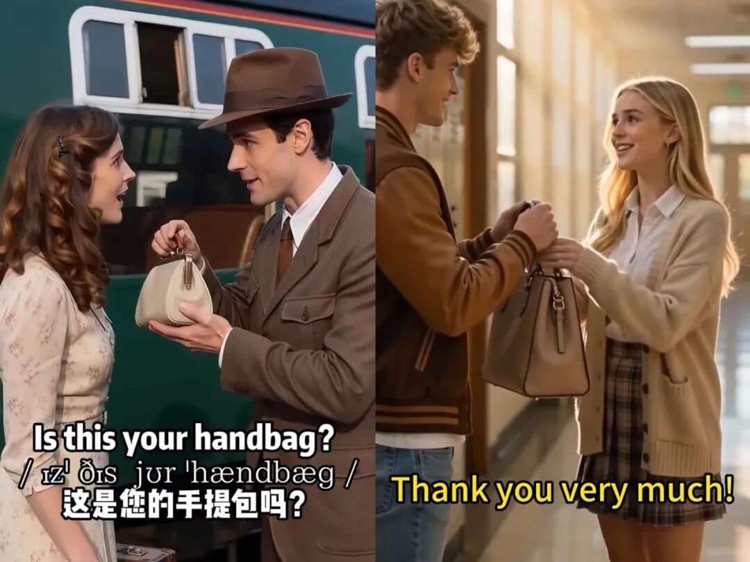 图源抖音@亮亮@柒柒学英语