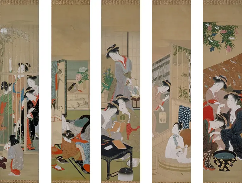 浮世绘《妇女风俗十二月图》