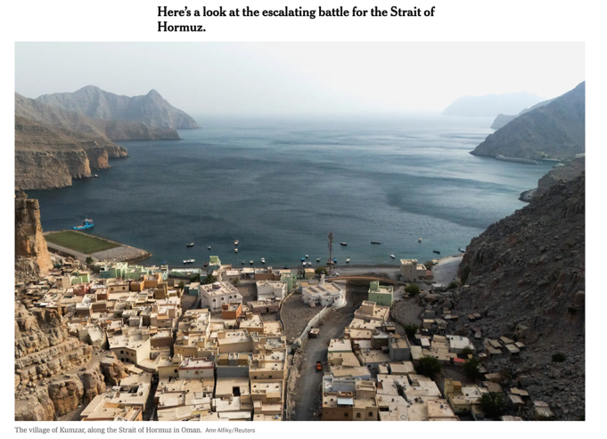 △《纽约时报》报道，随着美国对伊军事行动的继续，霍尔木兹海峡已成为这场战争最关键的战场