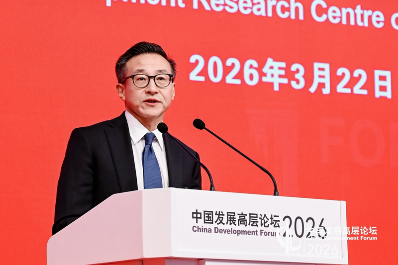 阿里巴巴集团主席蔡崇信在中国发展高层论坛发言。官方供图