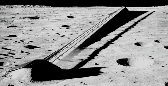 马斯克展示的月球电磁质量驱动器视频截图