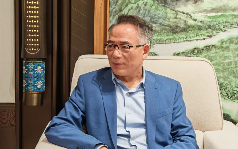 中国科学院院士、海洋负排放国际大科学计划首席科学家焦念志接受新京报记者专访。新京报记者 张璐 摄